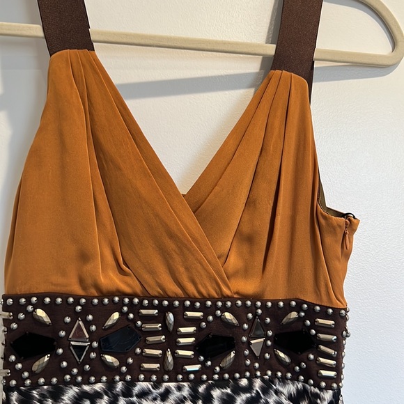 BEBE embellished animal print mini dress - Picture 3 of 6